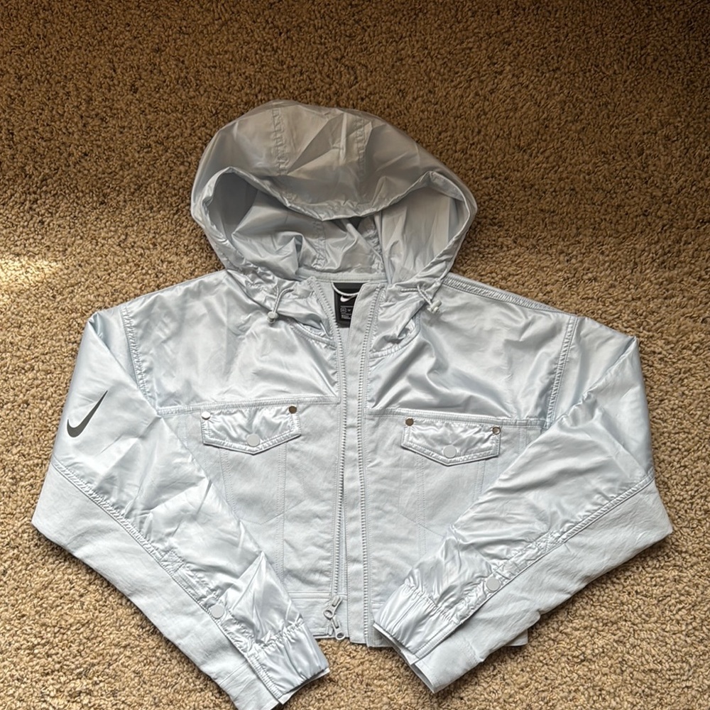 Nike Light Gray Hooded Jacket